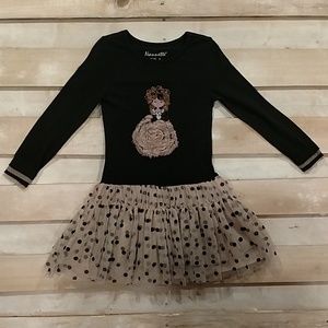 NANNETTE SZ 6 Black & Taupe dress